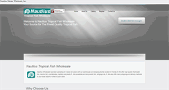 Desktop Screenshot of nautilusmarinewholesale.com