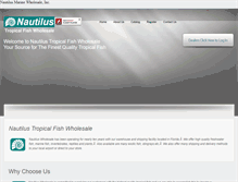 Tablet Screenshot of nautilusmarinewholesale.com